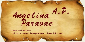 Angelina Paravac vizit kartica